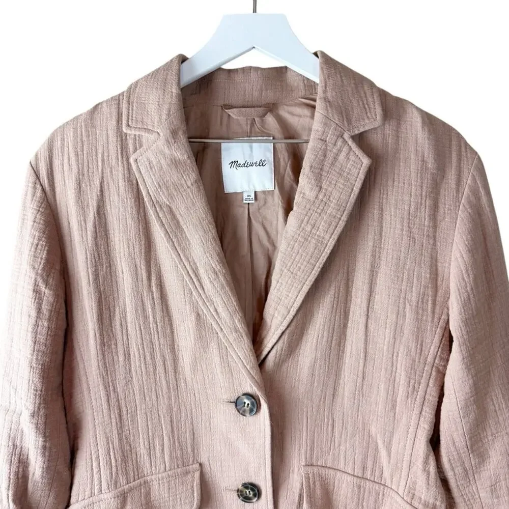 Madewell Cotton-Linen Relaxed‎ Larsen Blazer